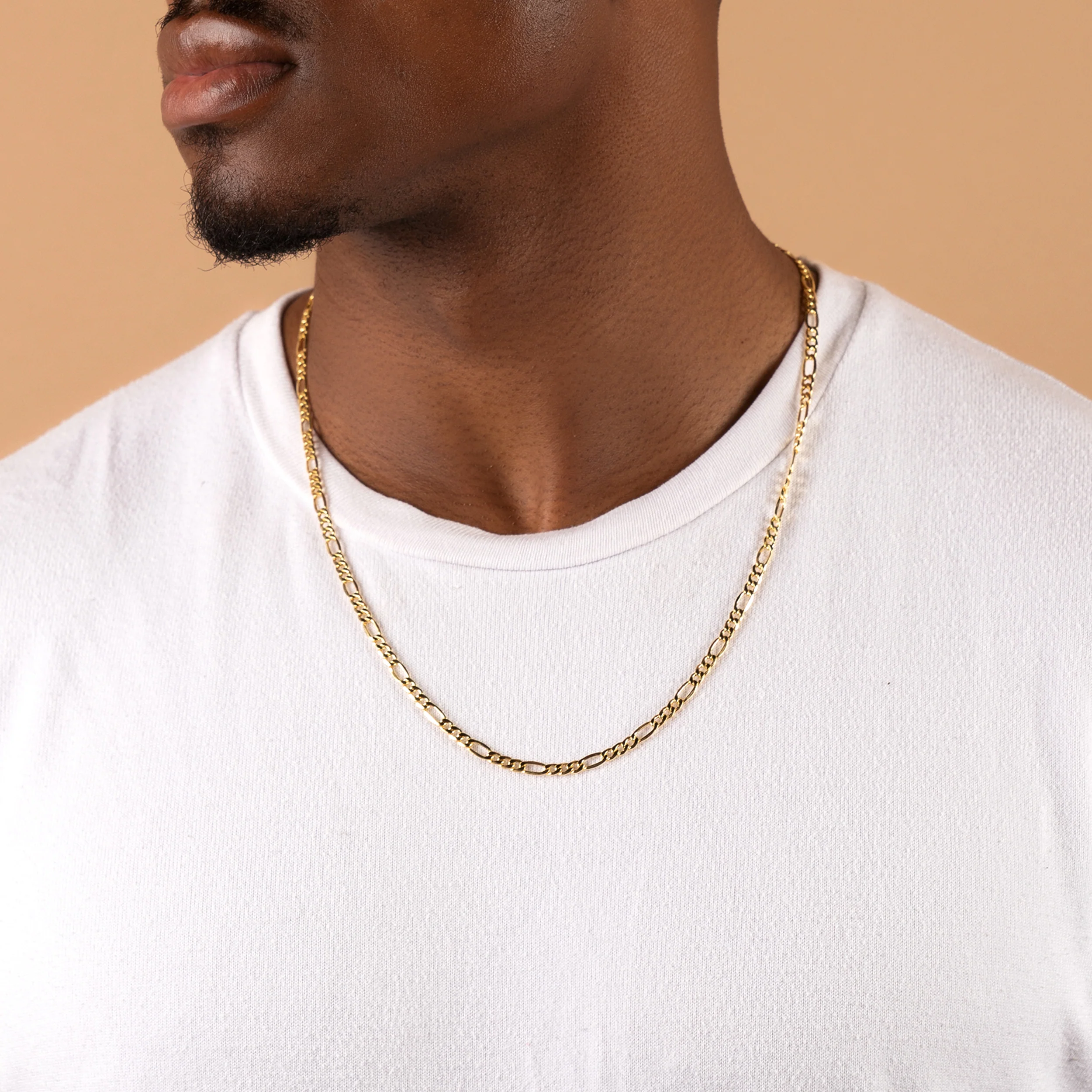 14K Gold Figaro Chain Necklaces - Image 18