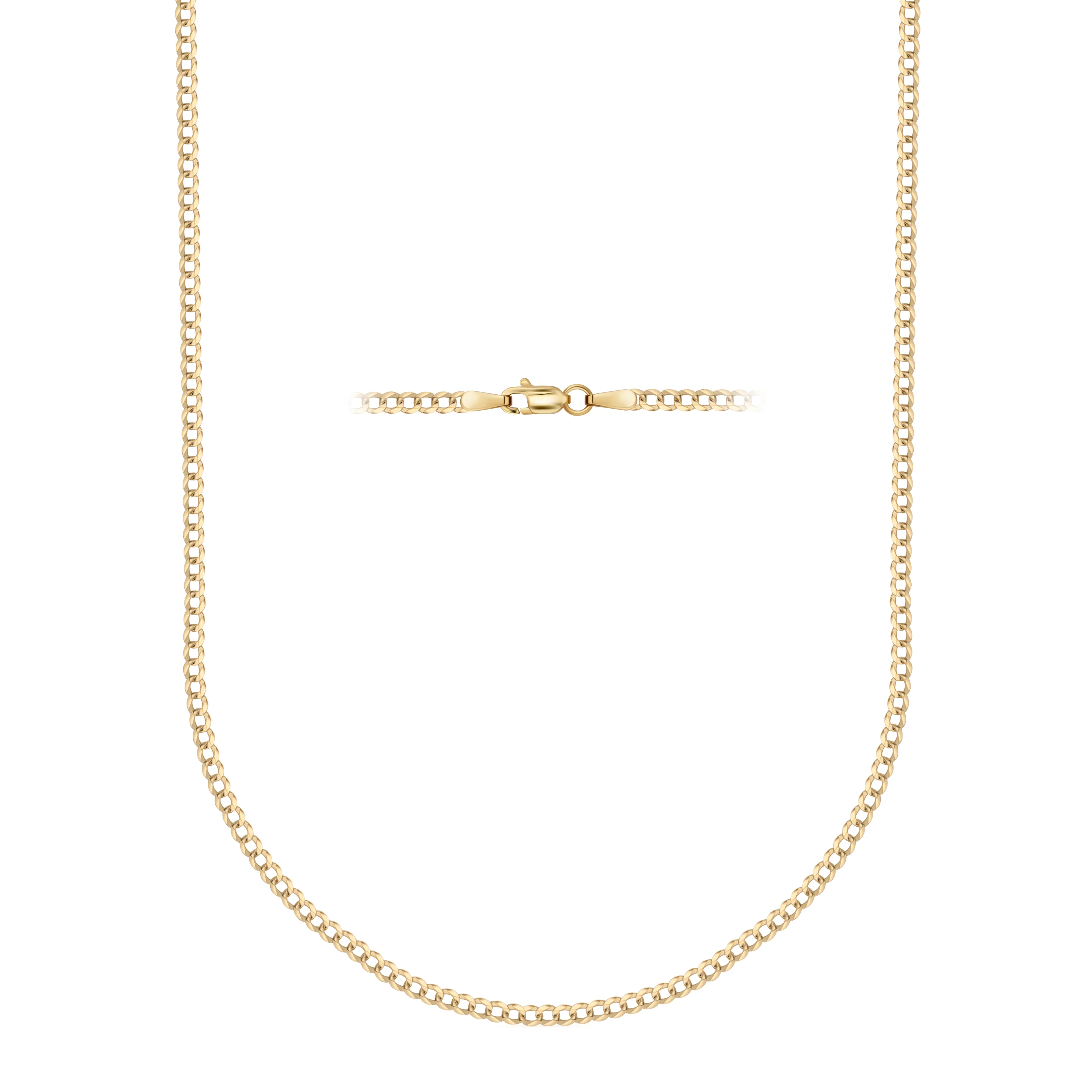 14K Gold Cuban/Curb Chain Necklaces - Image 10