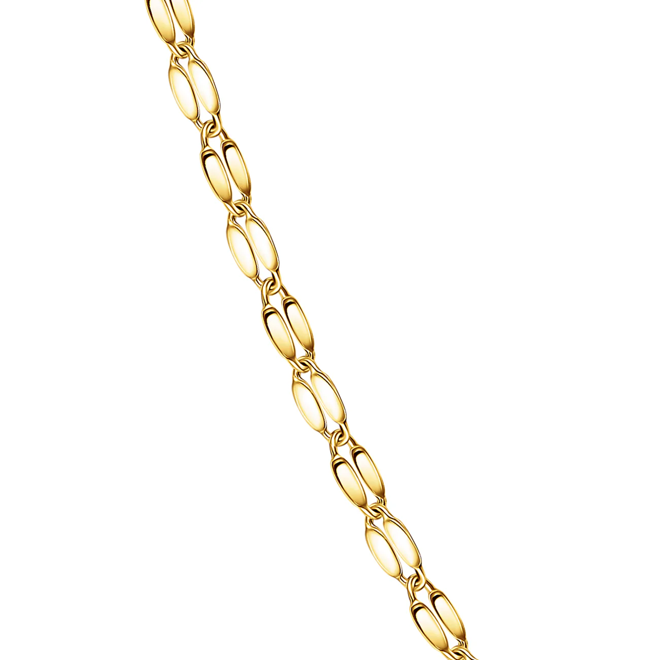 18K Gold Diamond Cut Mirror Chain Necklace - Image 7