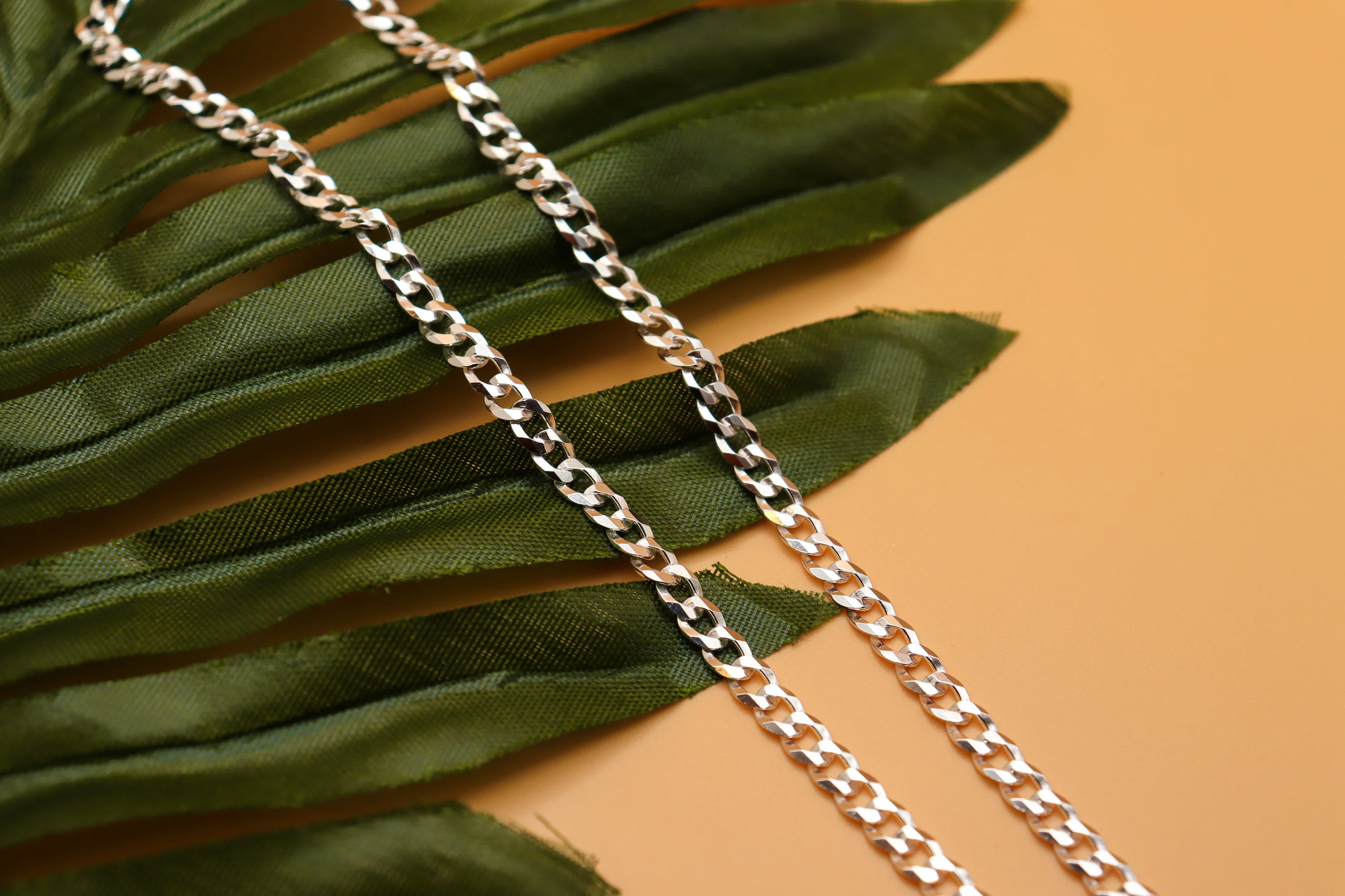 Sterling Silver 4MM Cuban Chain Necklace - Image 4