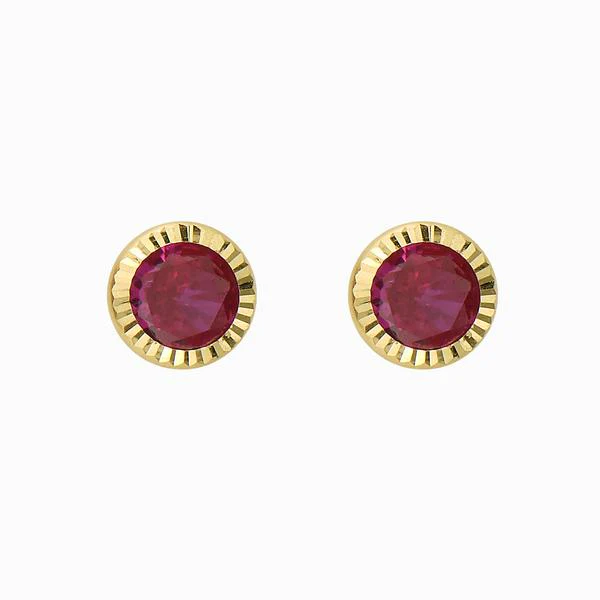 14K GOLD BIRTHSTONE STUDS - Image 5