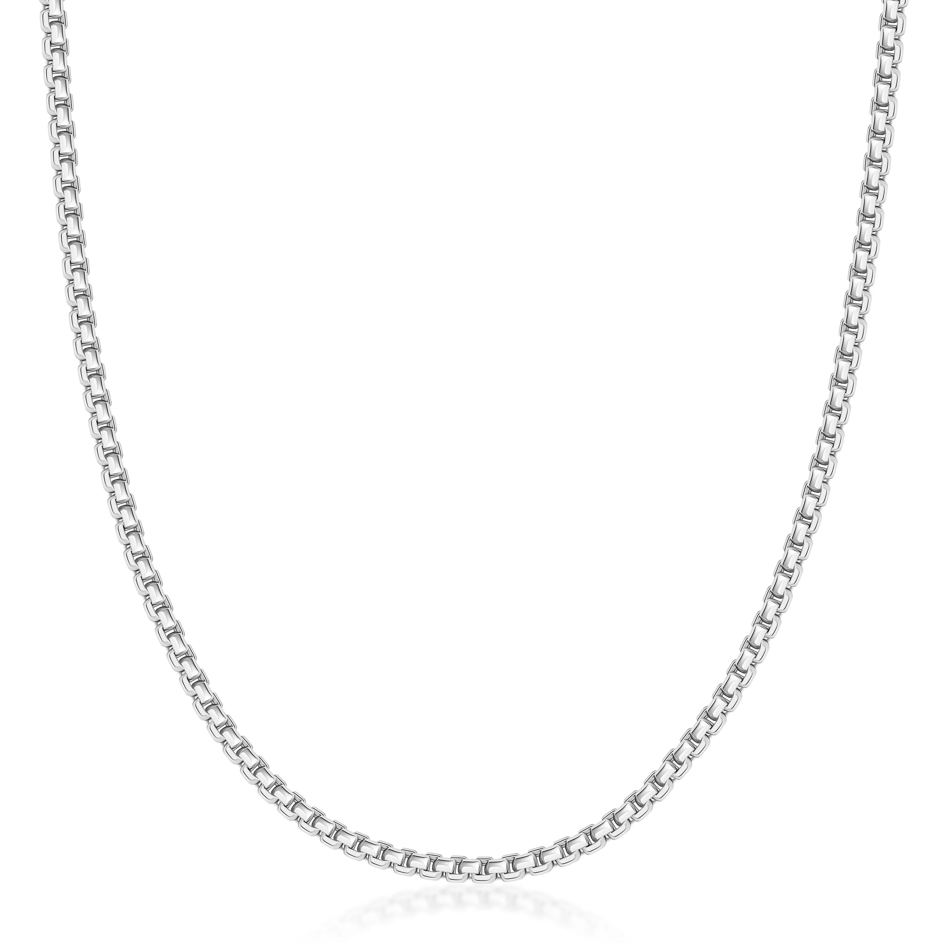 MENS 14K Gold Round Box Chain Necklace - Image 3