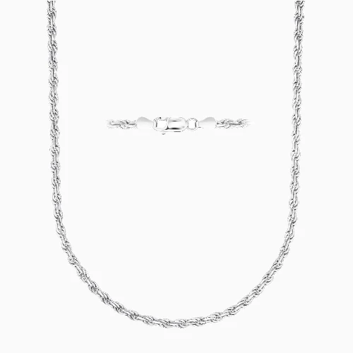 Silver 4MM Rope Chain Necklaces