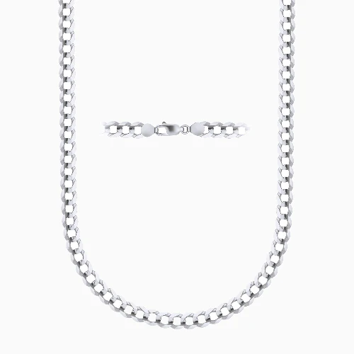 Silver 5MM Curb Chain Necklace
