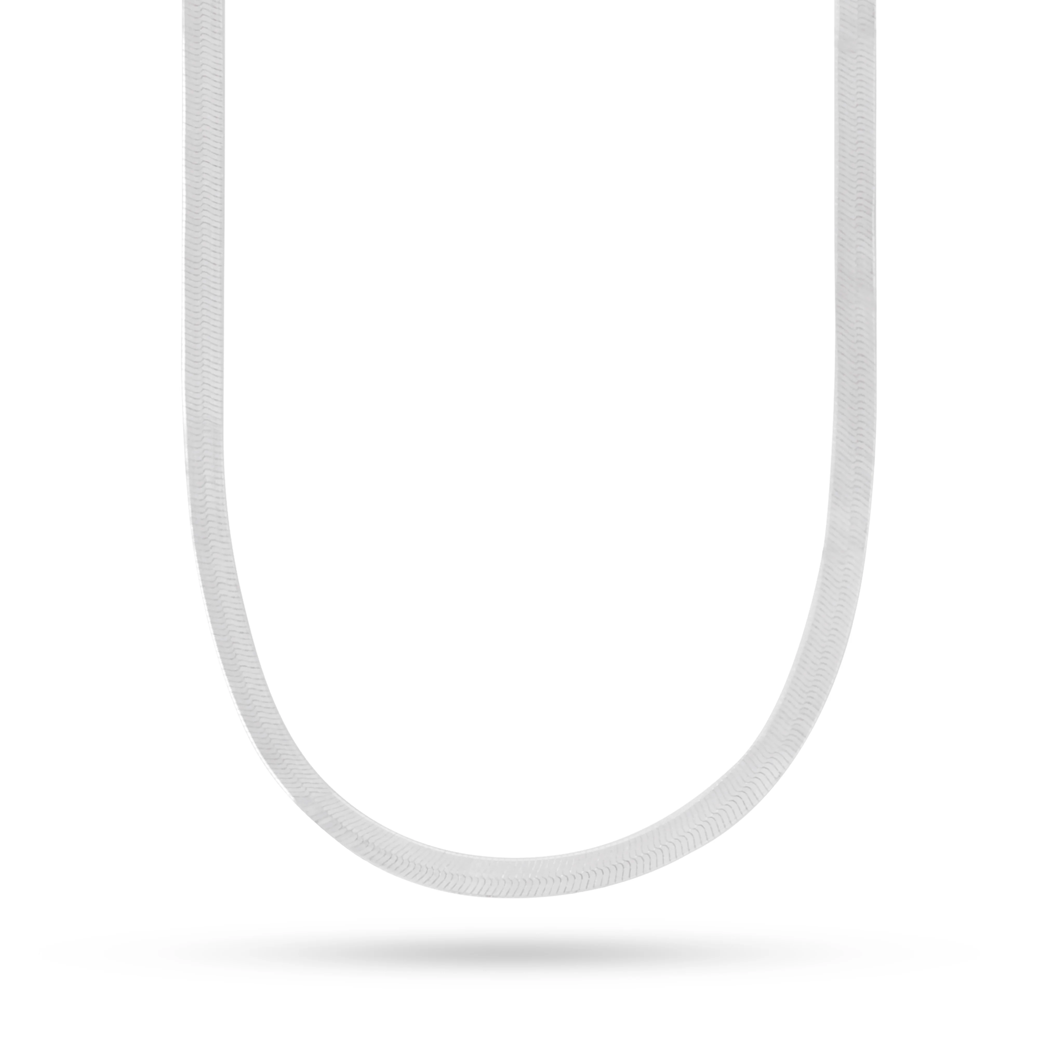 Sterling Silver Magic Herringbone Chain Necklace - Image 3